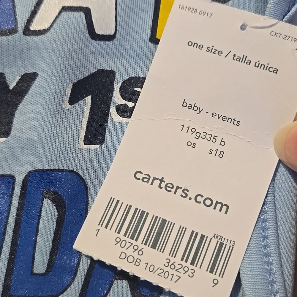 Carter's Blue Birthday Bib